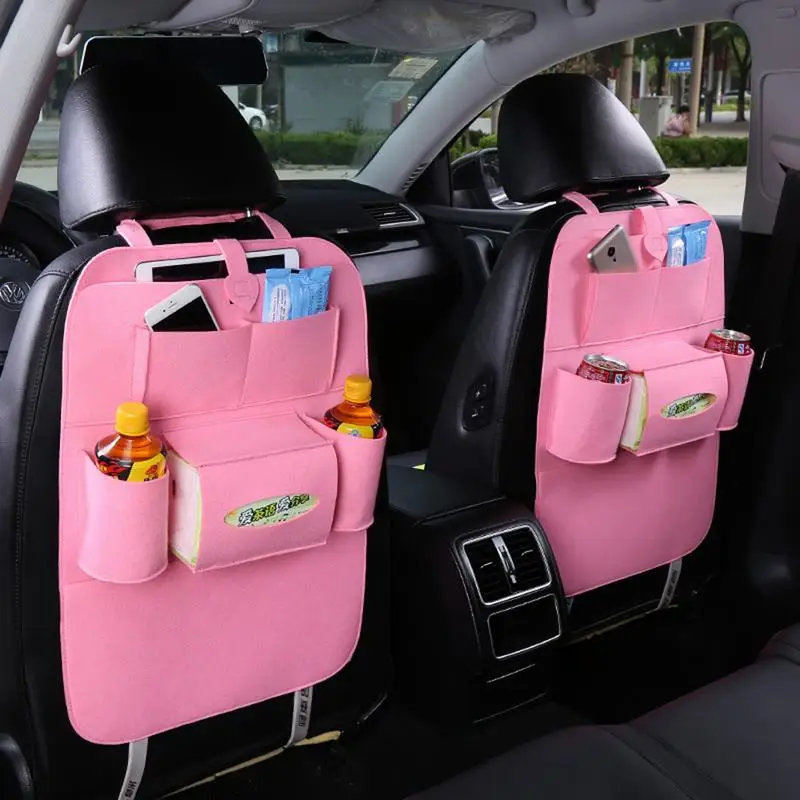 

Universal Car Seat Back Backseat Storage Organizer Hanging Protectors for Kids,Toddlers Elastic Felt Car Accessories