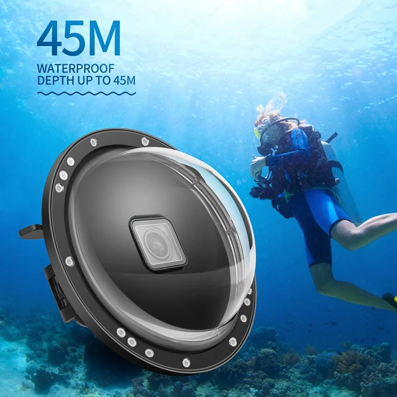 Дешево Снимать для GoPro Hero 8 черный Камера-Водонепроницаемый чехол плавающая рукоятка для подводной съемки аксессуары для подводного плавания