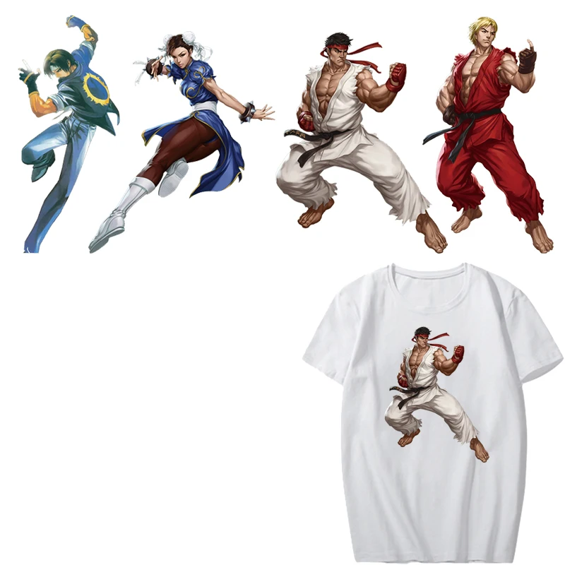 

Iron on Transfer Hot Arcade Games King of Fighters Patches for Clothing DIY T-shirt Applique Heat Transfer Vinyl Thermo Stickers