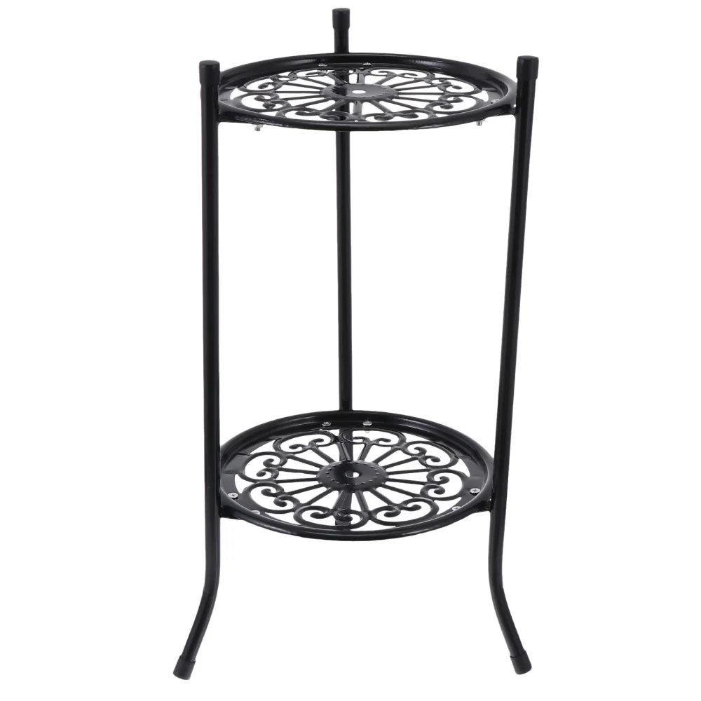 

1pc European Style Flower Rack Green Plant Holder Double-layer Plant Flower Rack