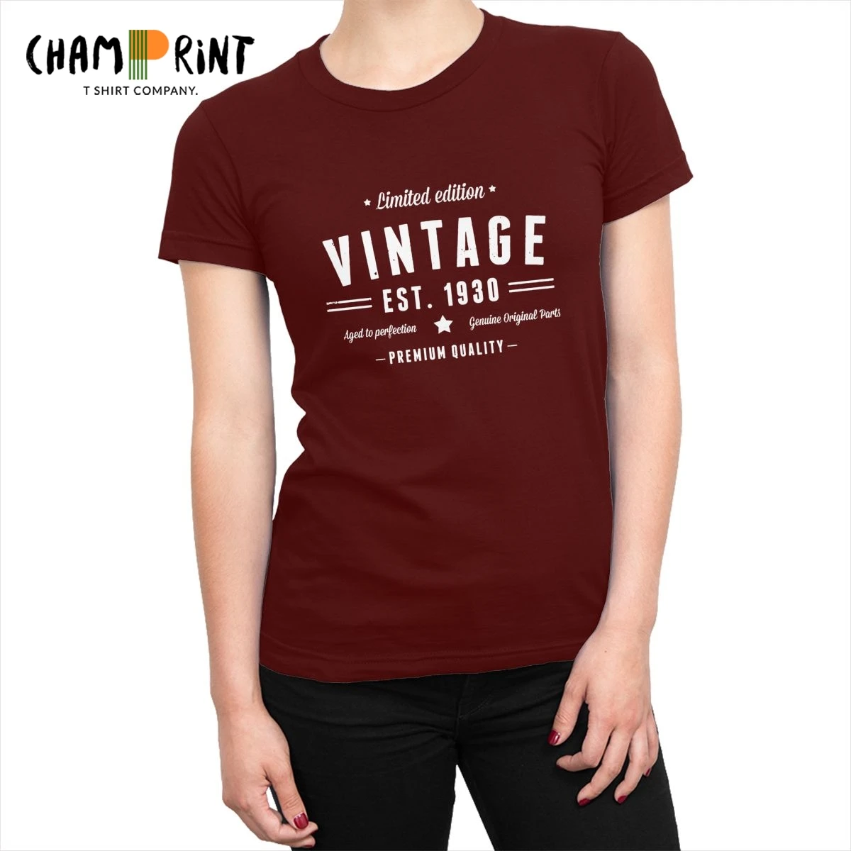 Ограниченное издание Vintage Est. 1930 футболки женские подарок идея 90th на день рождения