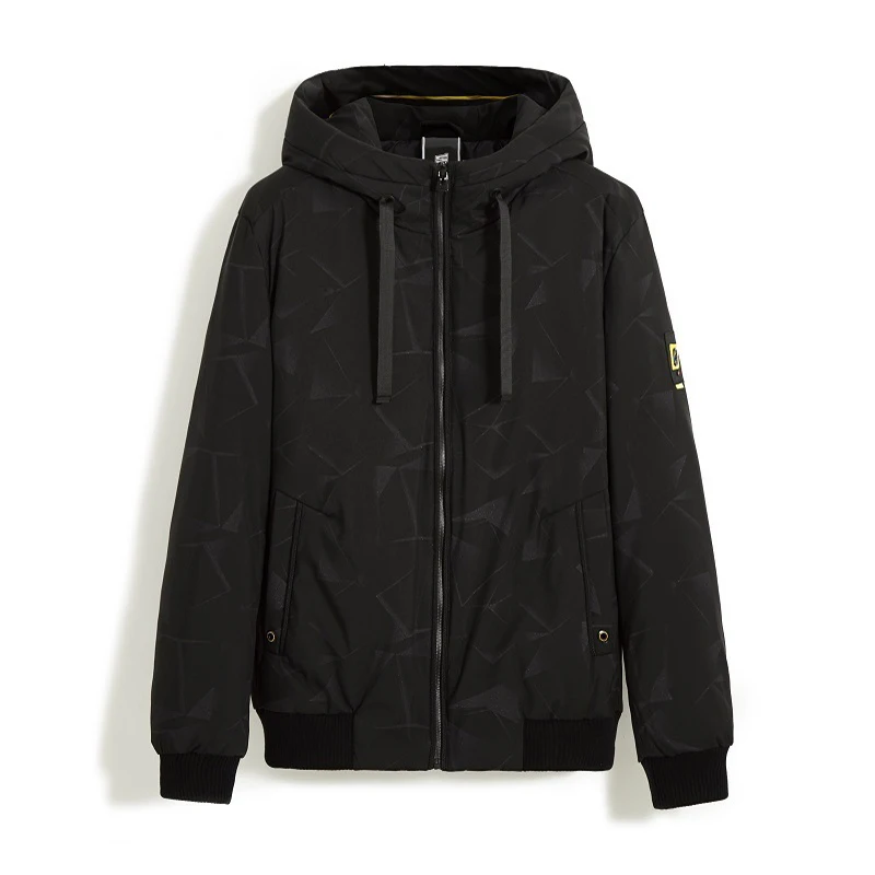 80% белая мужская куртка на утином пуху 2019 Зимняя Толстая теплая хлопковая с