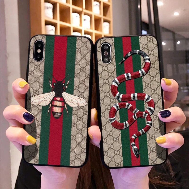 Роскошный чехол с изображением пчелы для iPhone 11 Pro X XS Max XR 7 8 Plus модный бренд Samsung Galaxy
