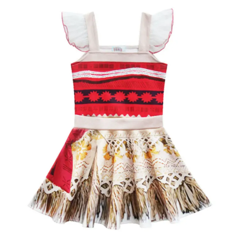 2020 новое платье для девочек вечерние платья с рисунком из аниме Моана Костюм