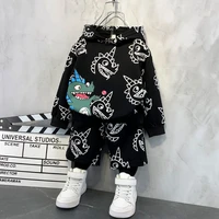 2 10 years spring boy clothing set 2021 casual fashion hooded top pant kid children baby toddler boy designer clothes