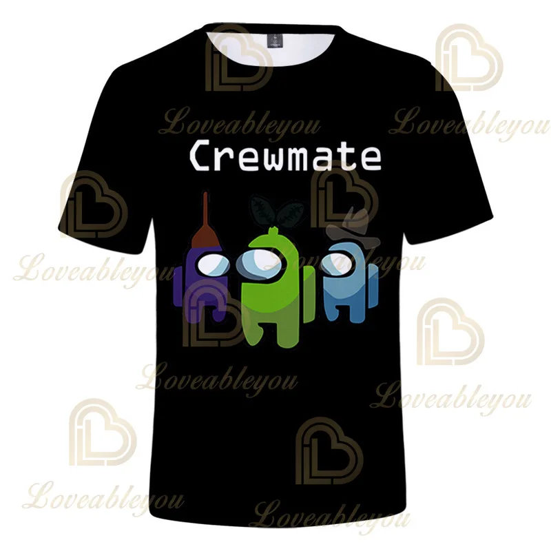 

Game Tshirt Kid Crewmate Impostor T-shirt Funny Tshirts Children Summer 3D Adults Short Sleeve Tee Cartoon Clothing