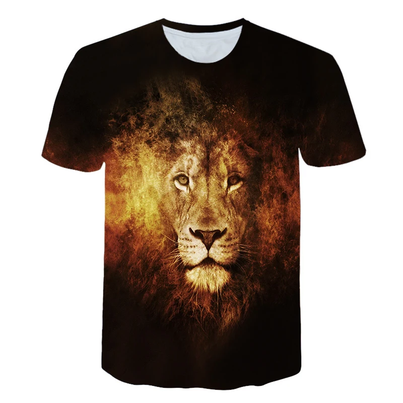 

Funny design casual shirt 2020 summer men's t-shirt 3D printed animal tiger t-shirt short sleeve t-shirt for men