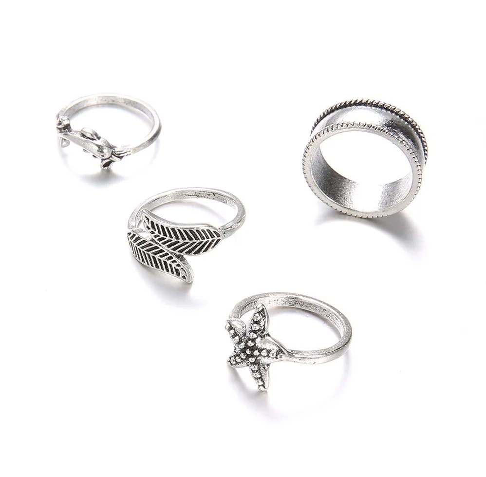 Набор винтажных колец в стиле ретро 4 шт./компл.|Кольца| |