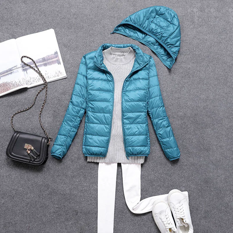 

Winter womens hooded down coat hat removable white duck down jacket women multicolor coat women down jacket woman hooded 3XL