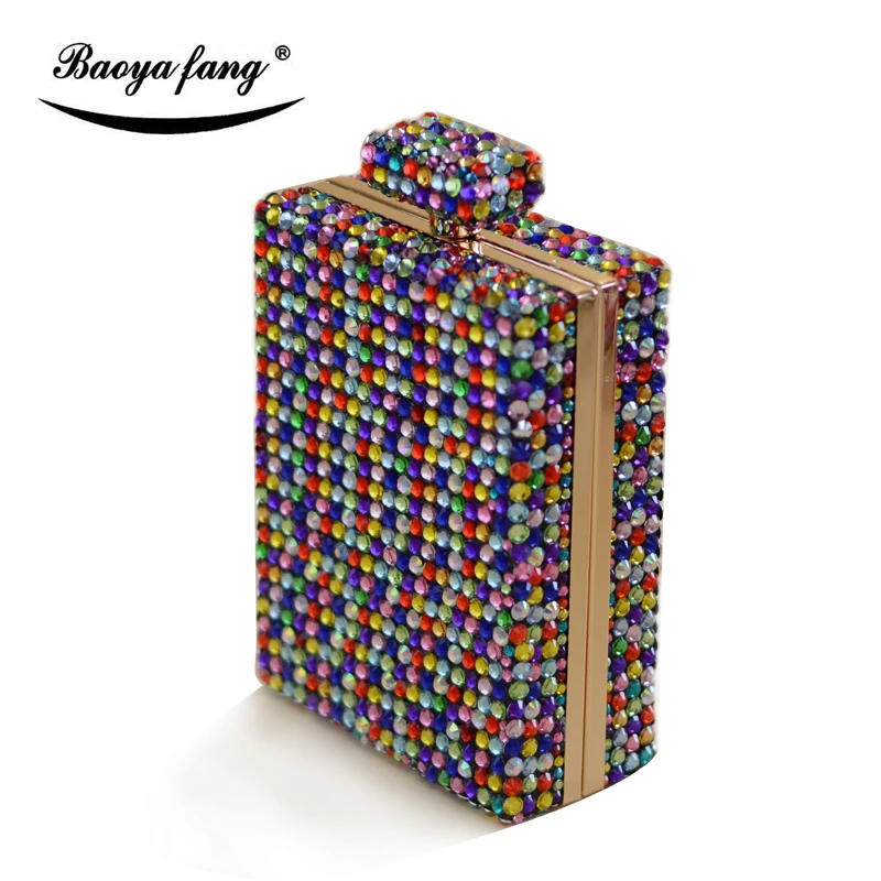 

Multicolor crystal women Wedding shoes with matching bags fashion shoe and bag sets Bride party dress shoes high platform shoes