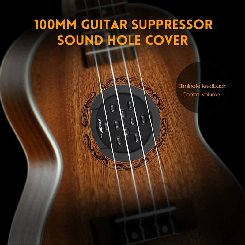 

Flanger 100mm ABS Rubber Guitar Sound Cover Adjustable Acoustic Guitar Feedback Suppressor Sound Hole Cover