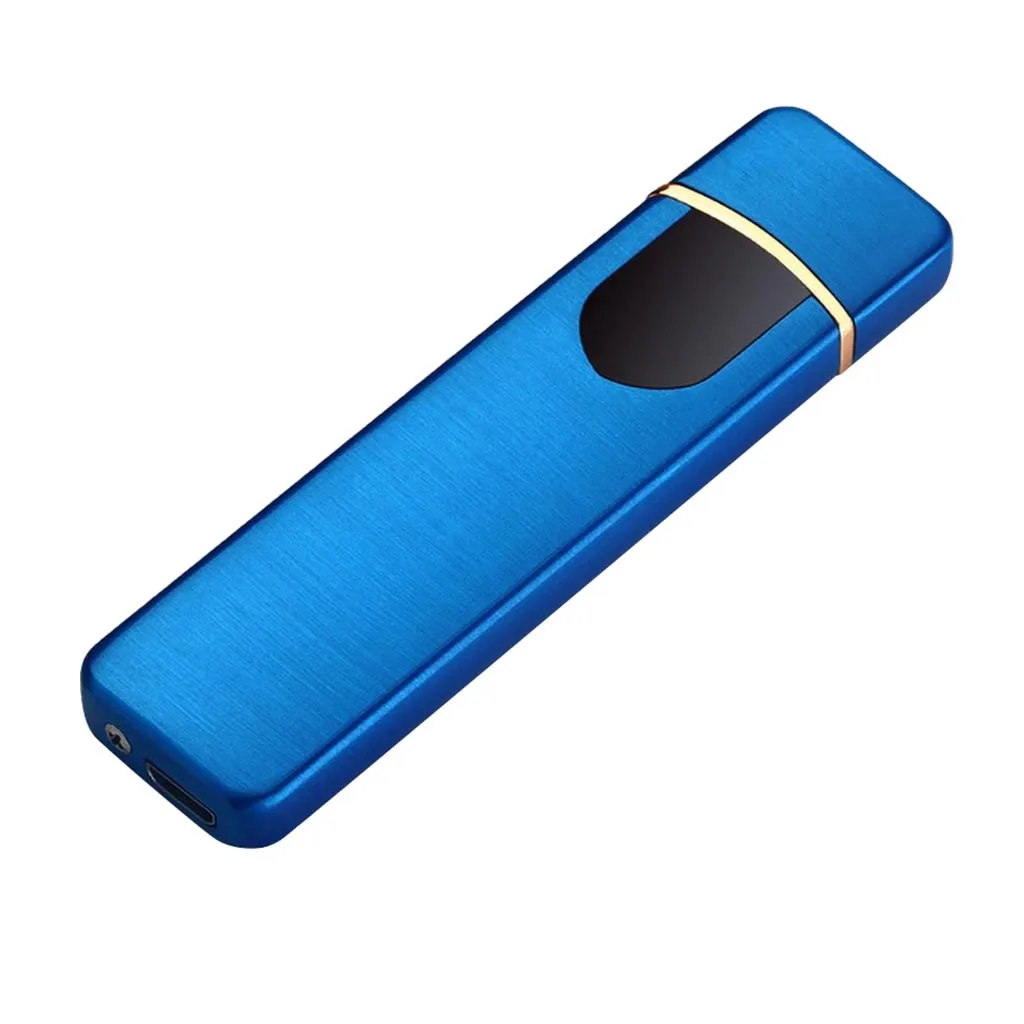 Перезаряжаемая USB ветрозащитная беспламенная электрическая зажигалка для сигарет с электронной зарядкой