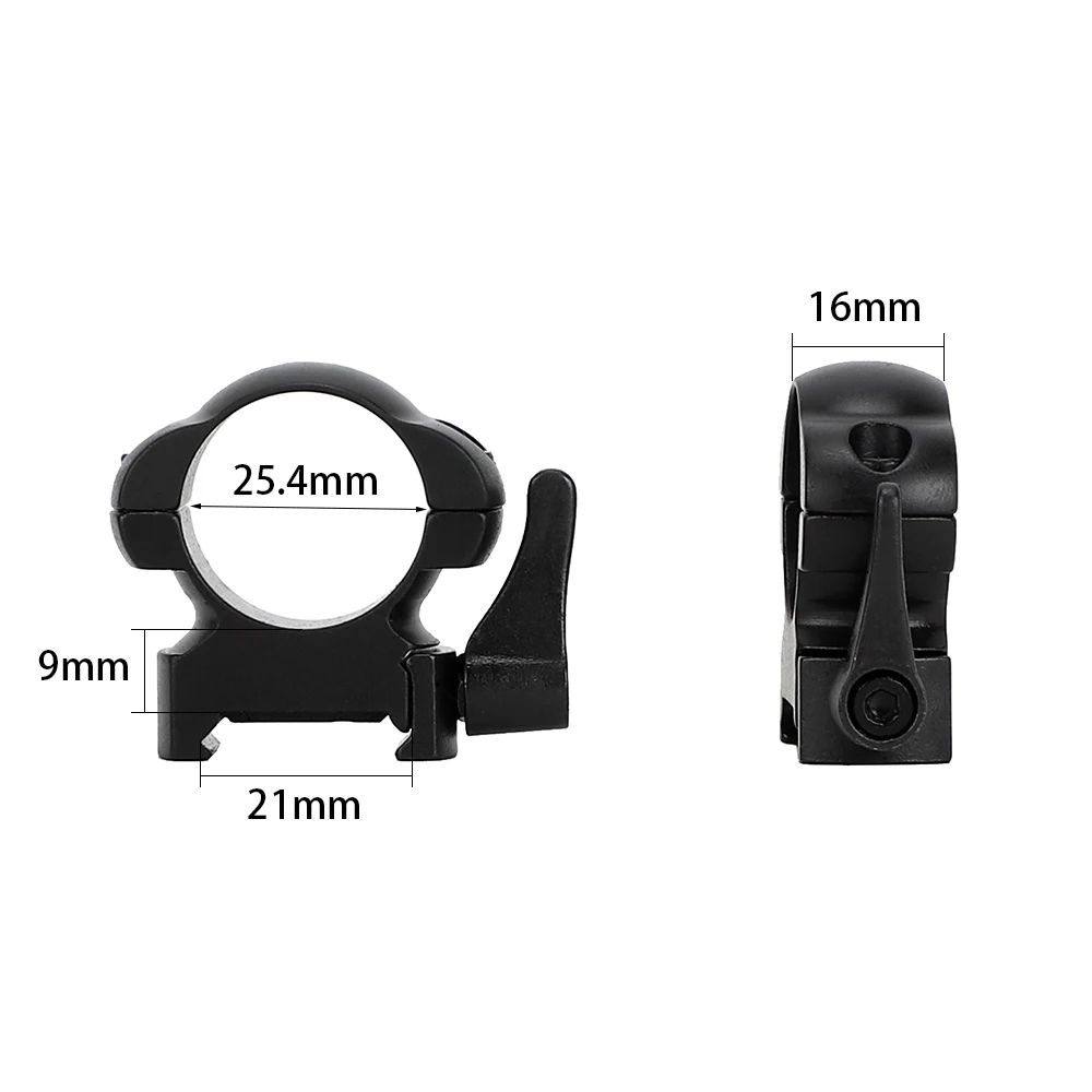 

Weapon Low Medium Profile 25.4mm 1 Inch Diameter Steel Quick Release Picatinny Weaver Hunting Scope Rings Tactical Mounts
