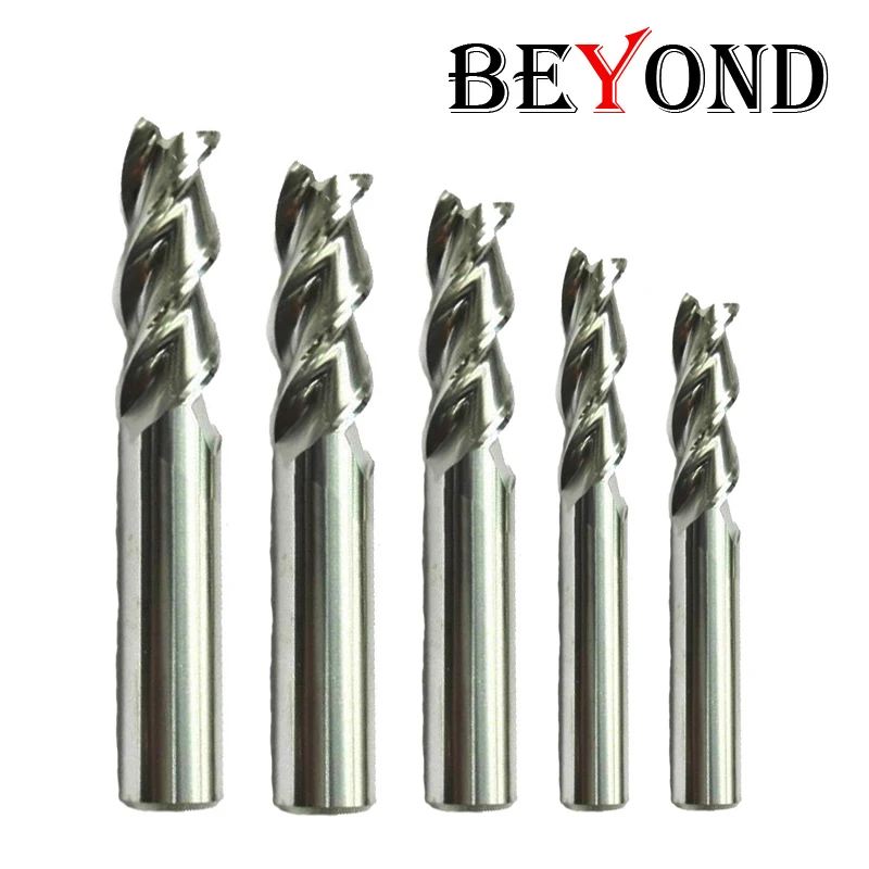BEYOND 3 Флейта HRC50 фрезы 3F карбид фреза 1 мм 2 4 6 8 10 края алюминиевая торцевая CNC