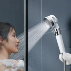 Насадки для душа в ванную комнату, регулируемый трехуровневый, водосберегающий фильтр высокого давления, перфорированный смеситель, 2 вида