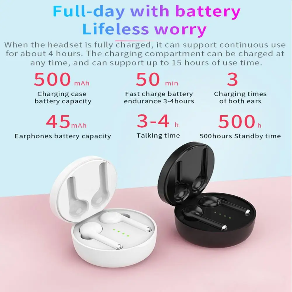 TW40 наушники вкладыши TWS True Беспроводной Bluetooth5.0 сенсорный Управление с защитой от