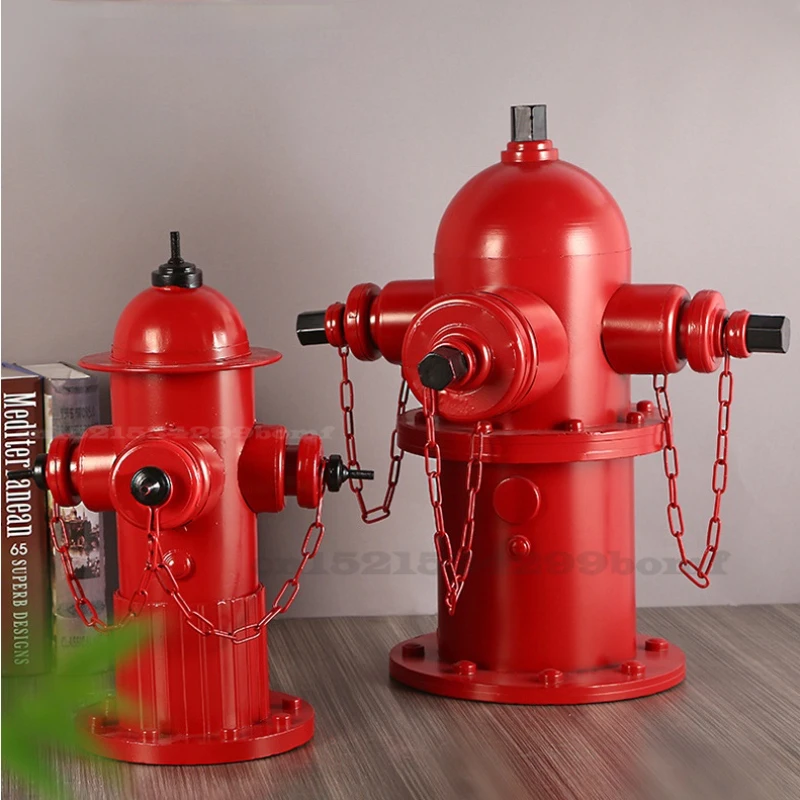 Retro Iron Fire Hydrant Ornaments Creative Bar Photo Studio Shooting Props Modern Industrial Style Home Decoration Accessories
