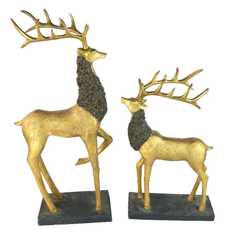 

European Light Luxury Ornaments Living Room Vase Modern European Porch TV Cabinet Deer Crafts Wine Cabinet Home Decorations