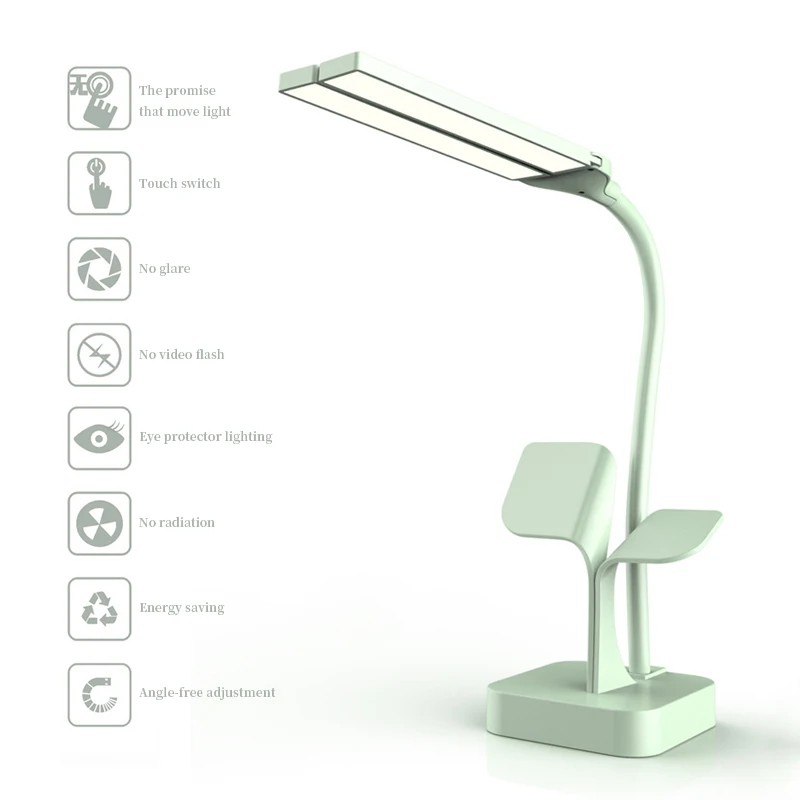 Приглушаемая Светодиодная настольная лампа вращающийся светодиодный