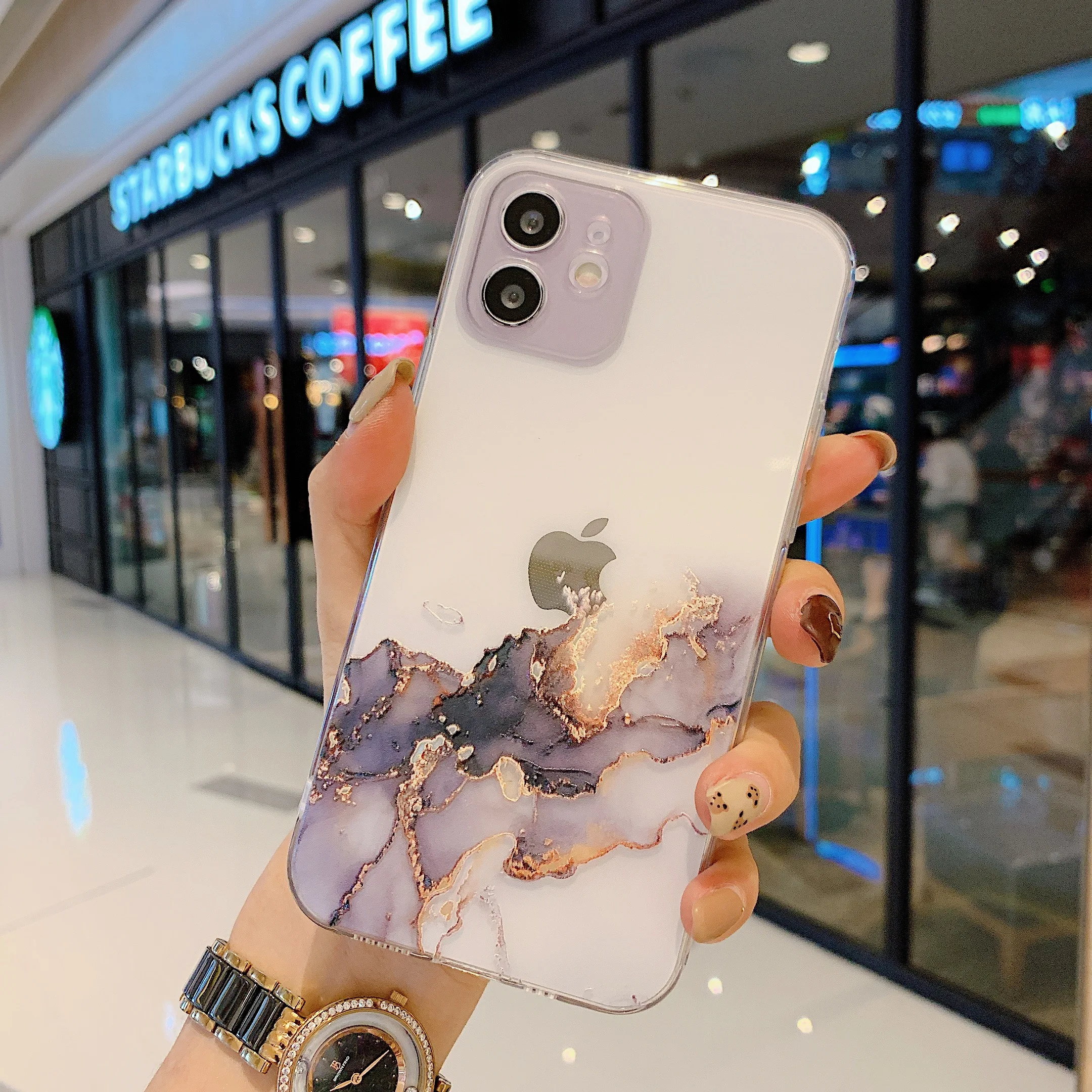 

Marbling Phone Case For IPhone X XS XR 11 12 13 Mini Pro Max SE 2020 6 6S 7 8 Plus Color Lens Circle Shockproof Protection Cover