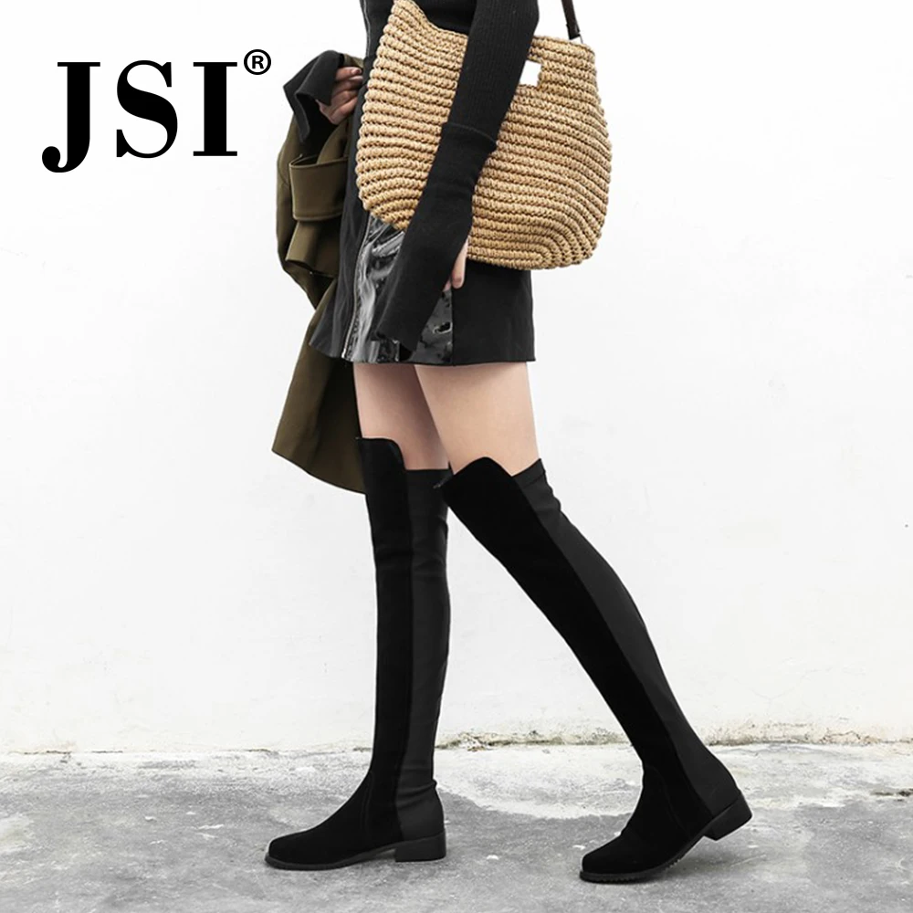 JSI/модные сапоги выше колена без застежки женская зимняя обувь ручной работы