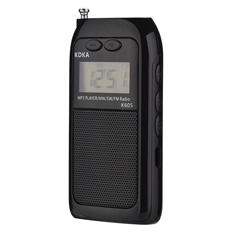 K605 мини карманное радио Fm Am Sw Mw цифровой тюнинговый радиоприемник Mp3 музыкальный