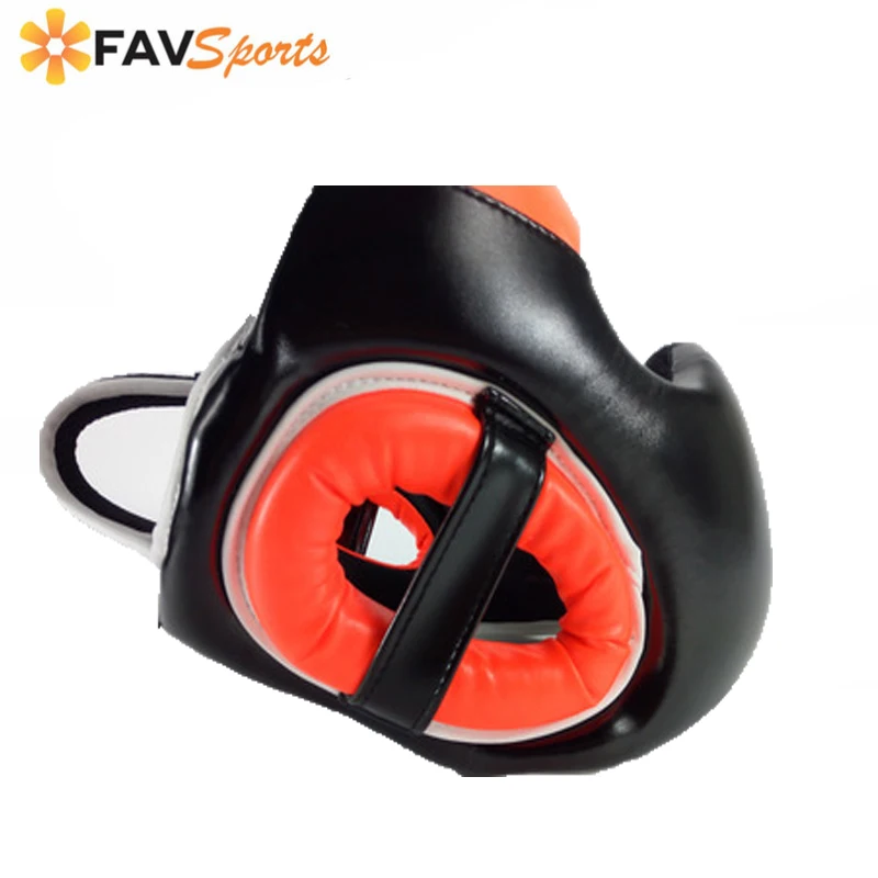 Полностью покрытый боксерский шлем Муай Тай искусственная кожа тренировочный