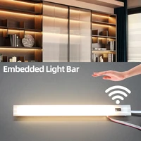 Embedded LED Hand Sweep Switch Sensor Light Customizable Under Cabinet Kitchen Closet Wardrobe High Brightness Night Lamp