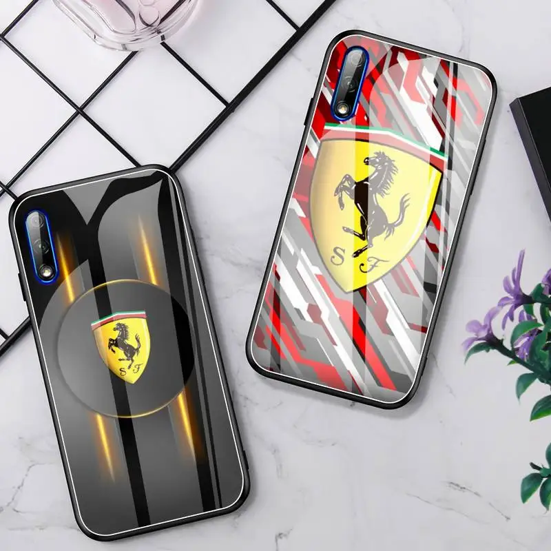 Чехол FERRARI для телефона Huawei Glass P30 20 P9 10 Lite Plus Mate 9 Honor 7A 8X9 NOVA 5 I Pro Carcasa Funda|Бамперы| |