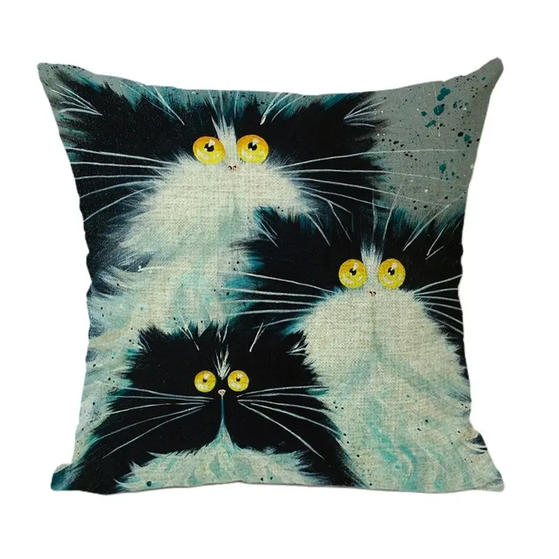 Чехлы для автомобилей магазин милый чехол подушки с кошкой лен хлопок Cojines Almofada 45