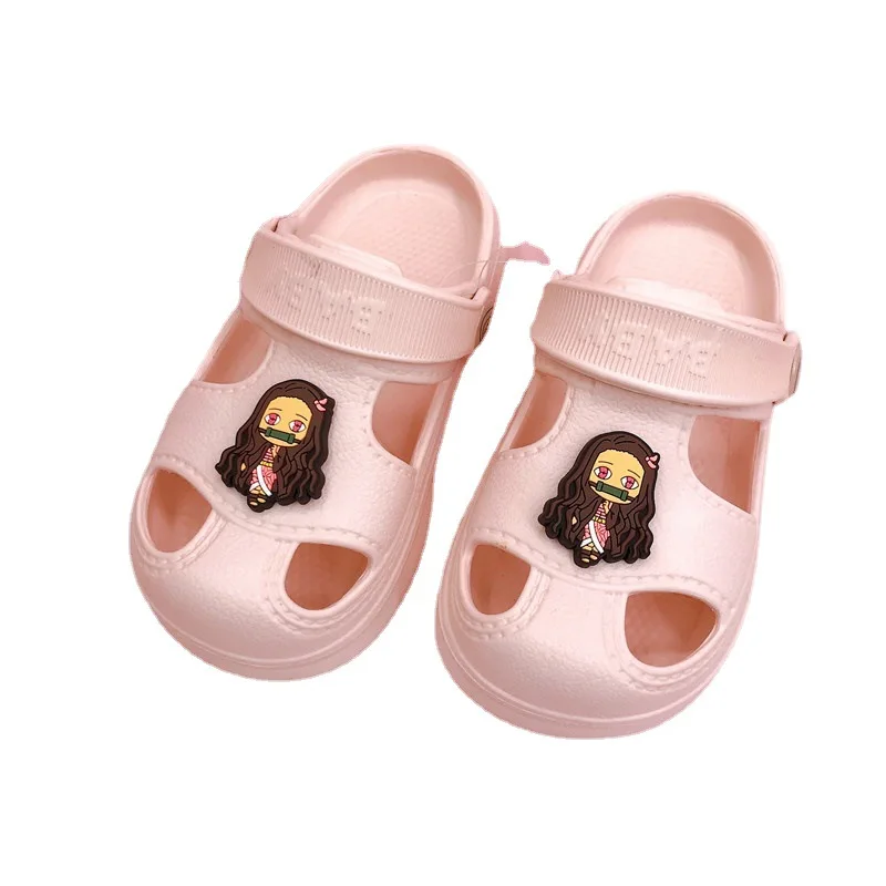 

Anime children's hole shoes summer 0-5 years old boys and girls soft-soled beach shoes baby toddler shoes home slippers