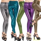 NDUCJSI сексуальные женские брюки для танцев Русалка с цифровым принтом штаны с рыбьей шкалой Клубные Джеггинсы XXXL