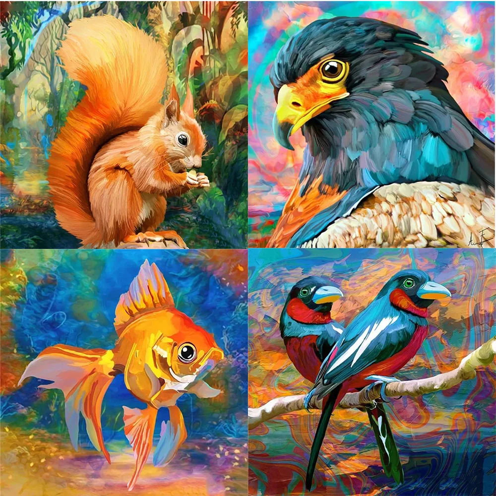 

AMY-Owl 5D Diamond Painting, Water Drill Animal Painting, Full Square, Cross Point Mosaic, Bird Wall Art Set