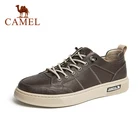 Мужские дышащие кроссовки на плоской подошве, из натуральной кожи