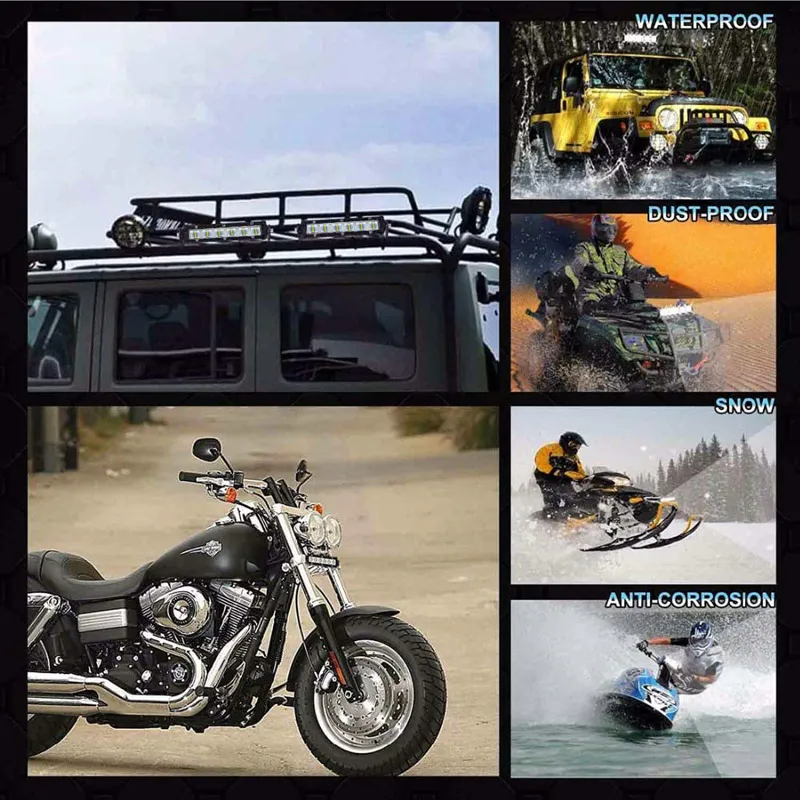 

Offroad conduziu a barra 6d lentes 7 Polegada ultra magro conduziu a luz de trabalho holofotes lampada inundacao conducao nevoei