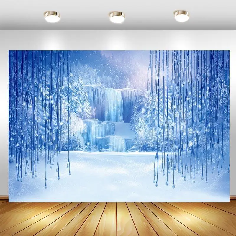 

Зимний фон лед и Белоснежка мир кристалл кулон Рождество принцесса день рождения вечерние графия фон фотостудия