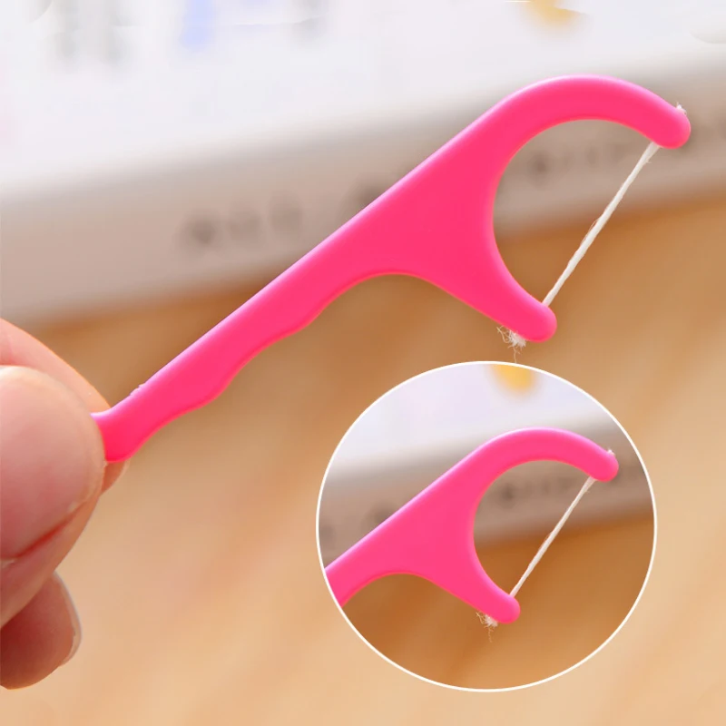 50 шт./100 шт./пакет портативная одноразовая зубная нить пластиковая зубочистка