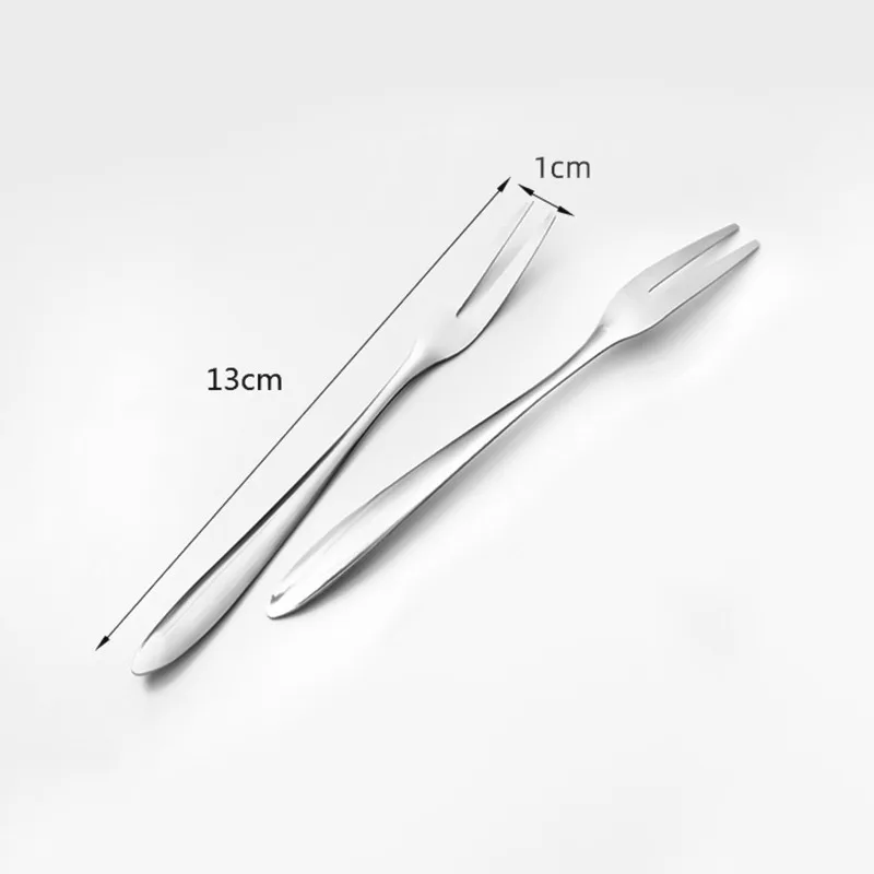 

Fruit Fork Luxury Stainless Steel Cake Dessert Fork Mini Fork Salad Flatware Fork Two-tine Fork Table Fork Cutlery Kitchen Tools