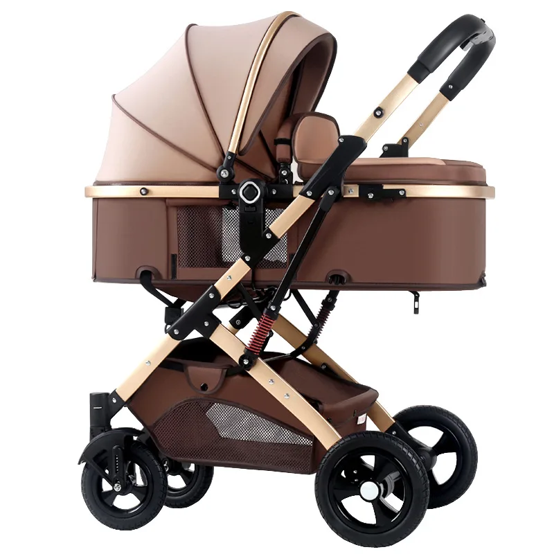 baby stroller 2 in 1 stroller lying or dampening folding light weight two-sided child four seasons