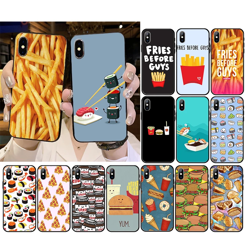 

Hamburger Sushi Phone Case For iPhone 12mini 12 11 ProMax XS MAX XR SE2 8 7 6 6S Plus X 5 5S SE