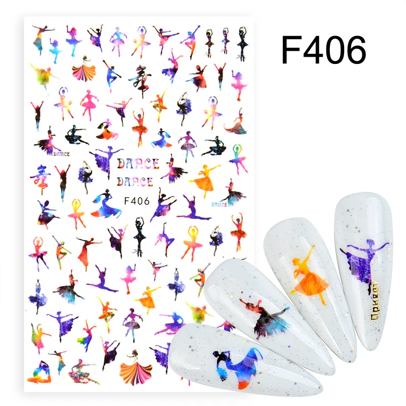 1 шт. Простые Летние цветочные гетры с рисунком листьев наклейки для ногтей Abtract