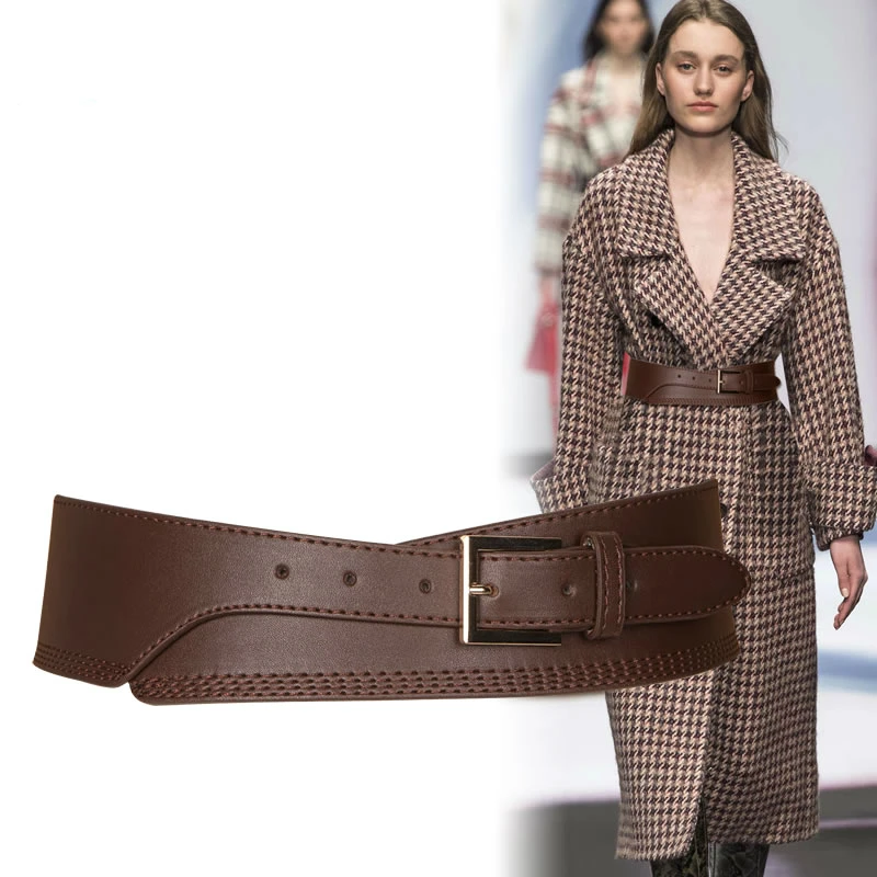 Женский ремень из мягкой кожи широкий пояс с поясом завязанный на талии для весны