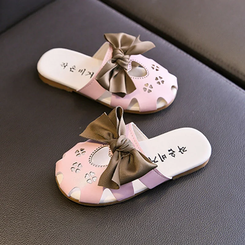 

Summer Children's Shoe for Girl Sandals Bow Toe Sandals Hollow Out Casual Shoes Kids Beach Shoe9