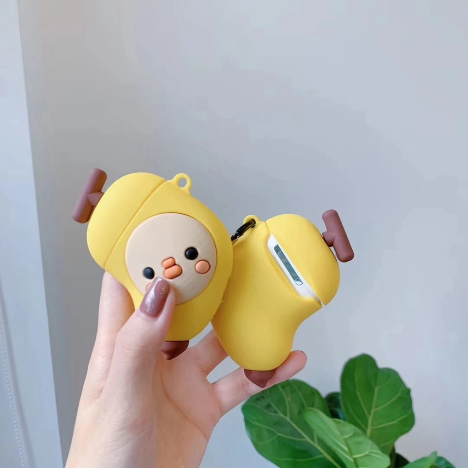 3D Bluetooth беспроводной чехол для наушников для AirPods 2 чехол силиконовый мультяшный чехол Аксессуары для Apple Air pods зарядная коробка - Цвет: 945