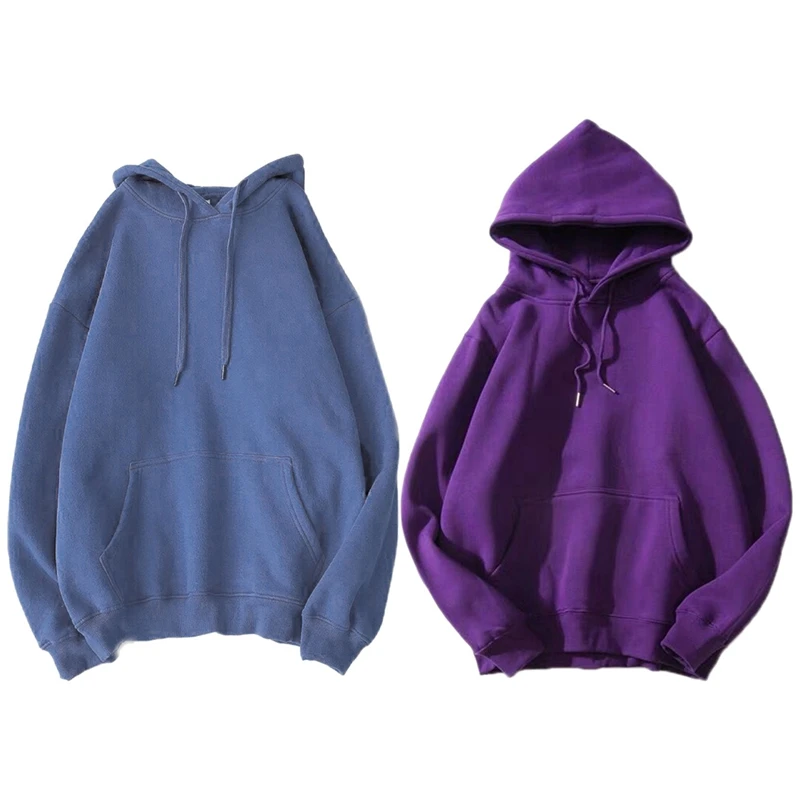 

Женские зимние толстовки 2 шт., теплые толстовки большого размера в стиле унисекс, Парные толстовки в стиле Харадзюку, толстовки с капюшоном,...