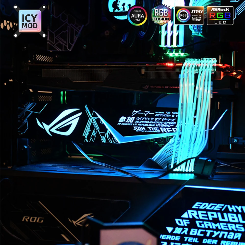 Зеркальный кронштейн для GPU акриловый ROG Faith 5 В/12 в VGA поддержка настраиваемого