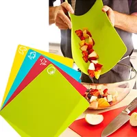 Non-Stick Kitchen Cutting Board Portable Cutting Mat Set Colorful Set Super Easy Clean Modern Cutting Boards Nice Flexible