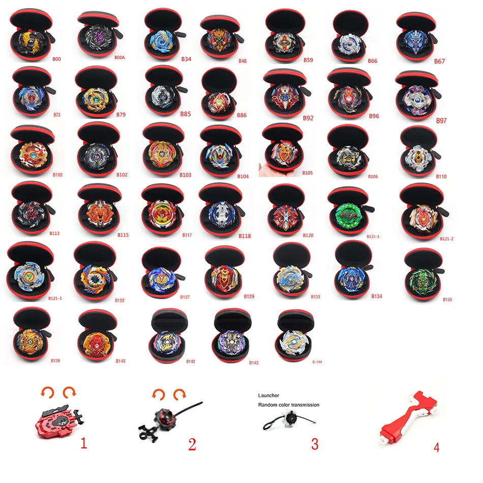 40 стилей Beyblade Burst B133, B134, 135, B139. Новые игрушки сумка для гироскопа с пусковым устройством металлические верхние лезвия детская игрушка
