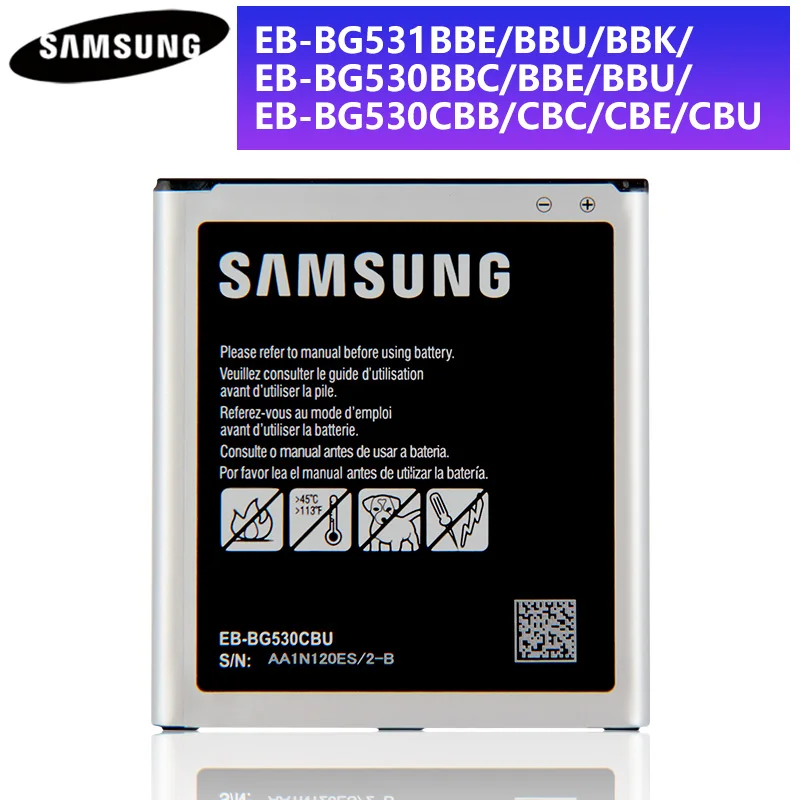 Оригинальный аккумулятор EB-BG530CBU EB-BG530BBC EB-BG531BBE для Samsung Grand Prime J2 G532F J500F G5309W J3110 2018 J250F