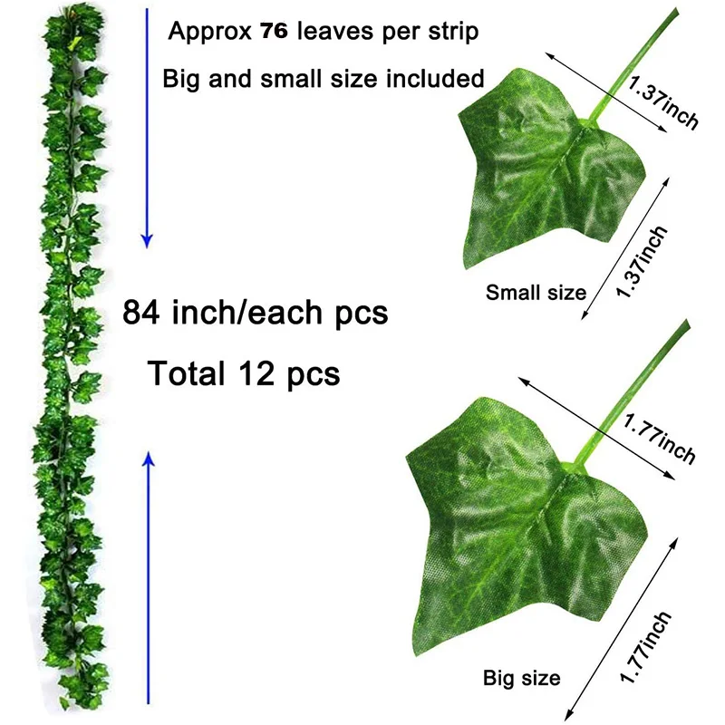 Гирлянда из искусственного плюща подвесная гирлянда с искусственными